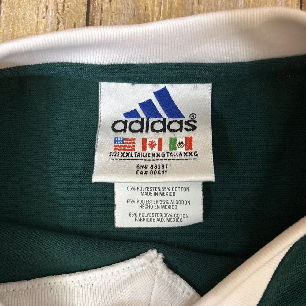 Vintage Adidas v Neck Soccer Jersey Blank Mens XXL 2XL Short Sleeve - Picture 4 of 6